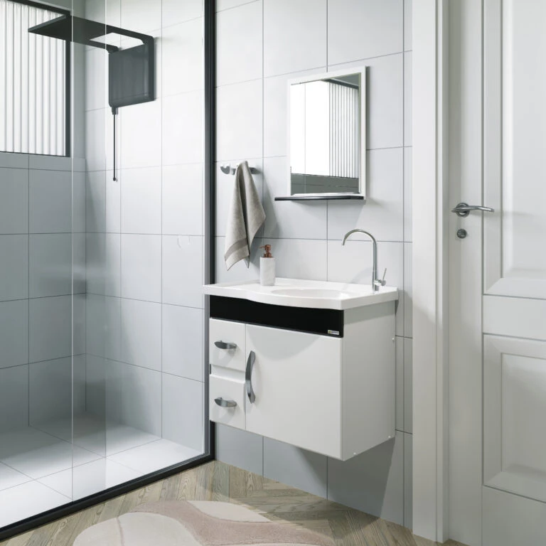 Kit Gabinete para Banheiro Siena DM 55,5cm - AJ Rorato