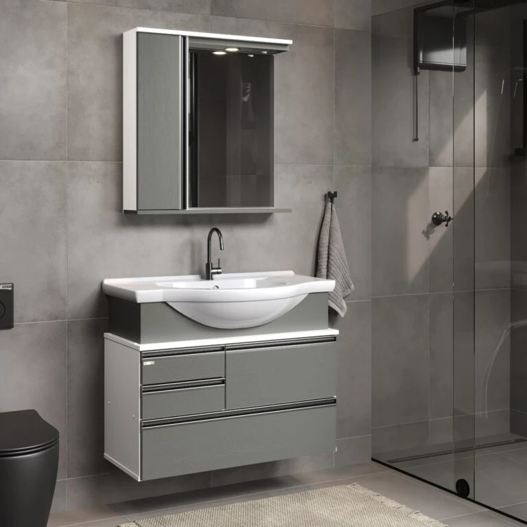 Kit Gabinete para Banheiro Firenze Suspenso 83,5cm - AJ Rorato