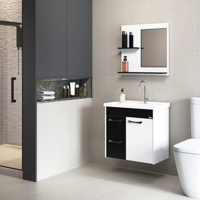 Kit Gabinete para Banheiro Gênova Suspenso - AJ Rorato