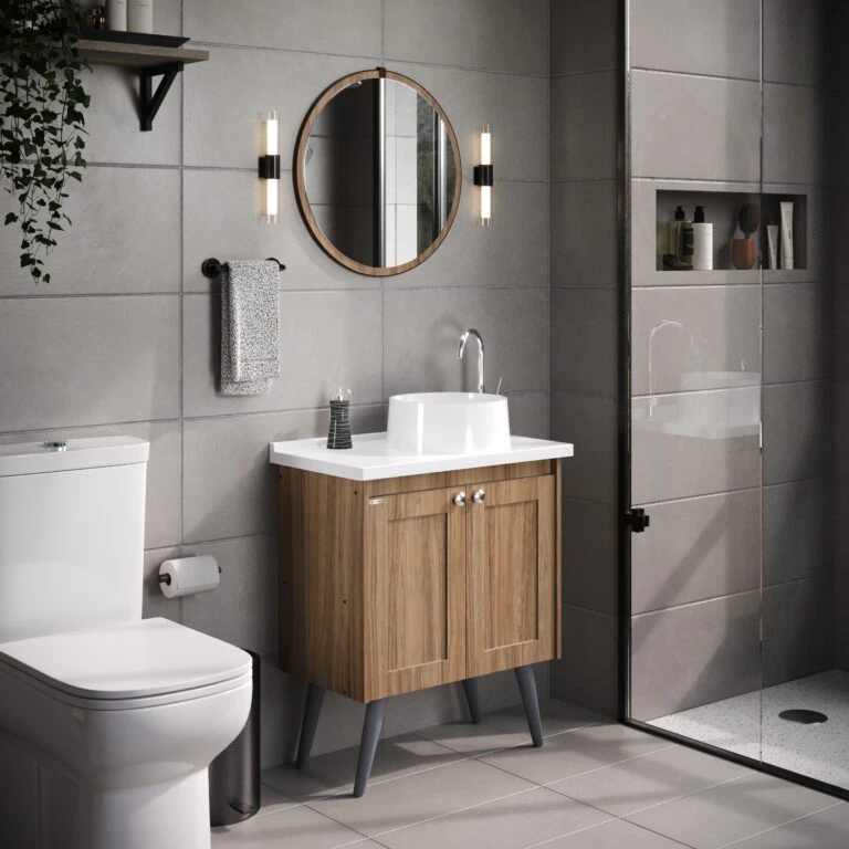 Kit Gabinete para Banheiro Paris Com Pé - AJ Rorato