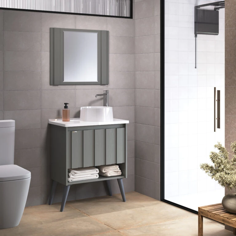 Kit Gabinete para Banheiro Treviso Com Pé - AJ Rorato