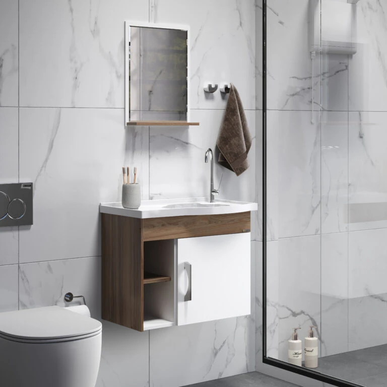 Kit Gabinete para Banheiro Turim 55,5cm - AJ Rorato