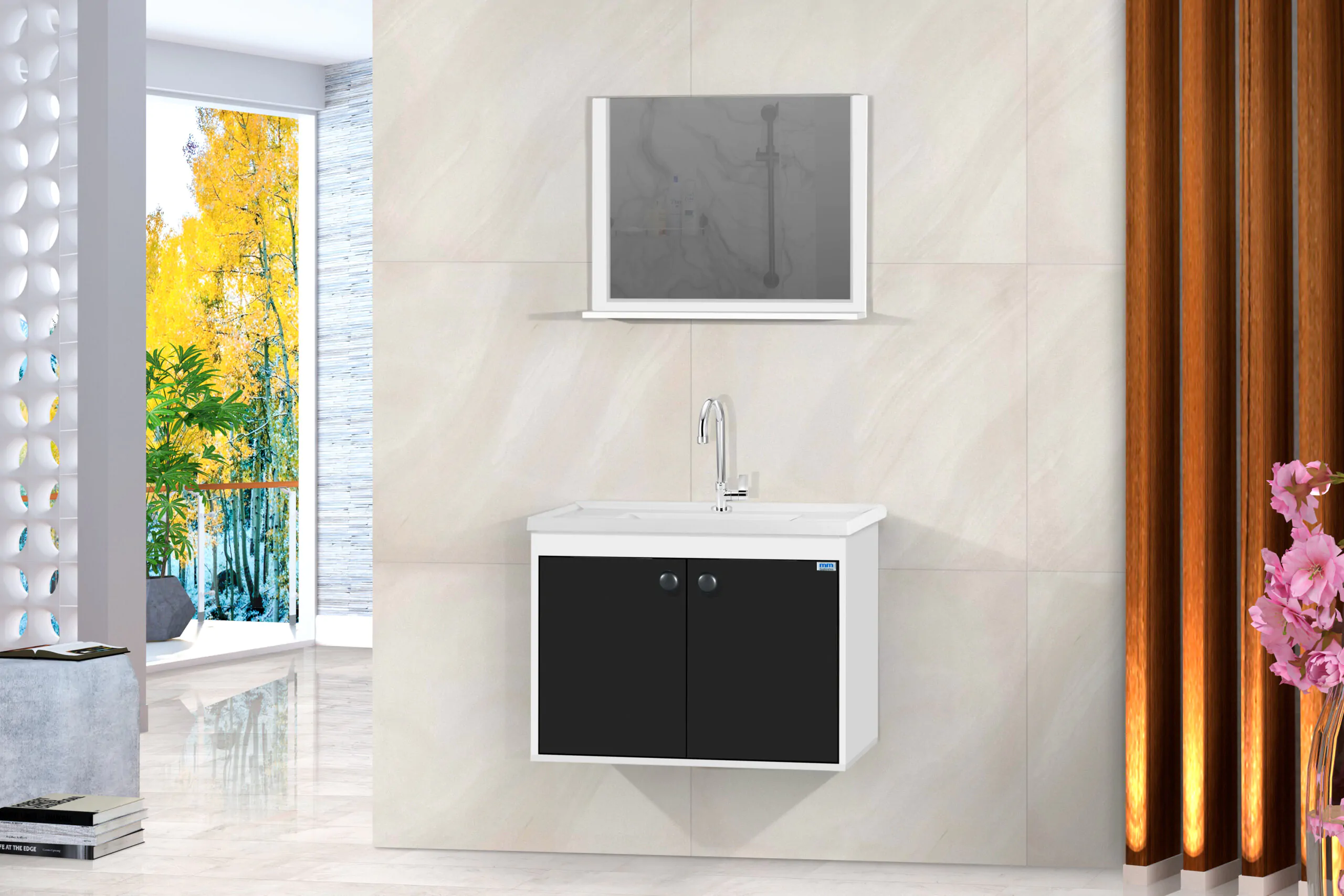 Kit Gabinete para Banheiro Premiatto 60 - MM Gabinetes