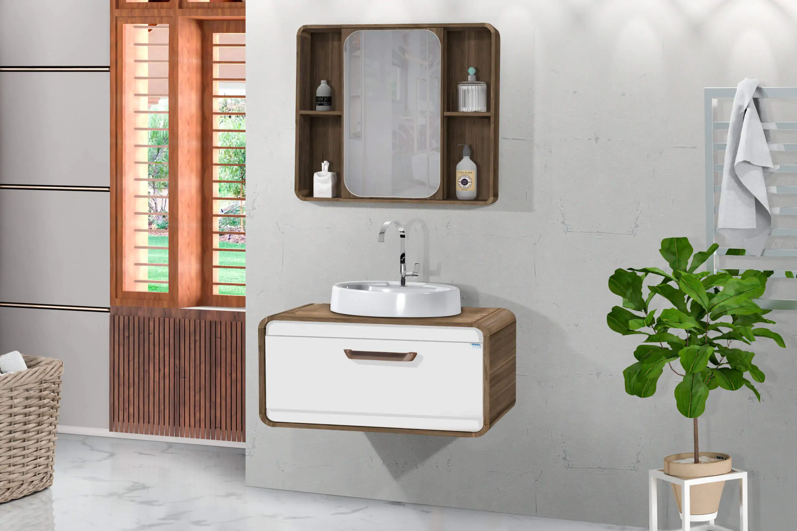 Kit Gabinete para Banheiro Soft 80 - MM Gabinetes