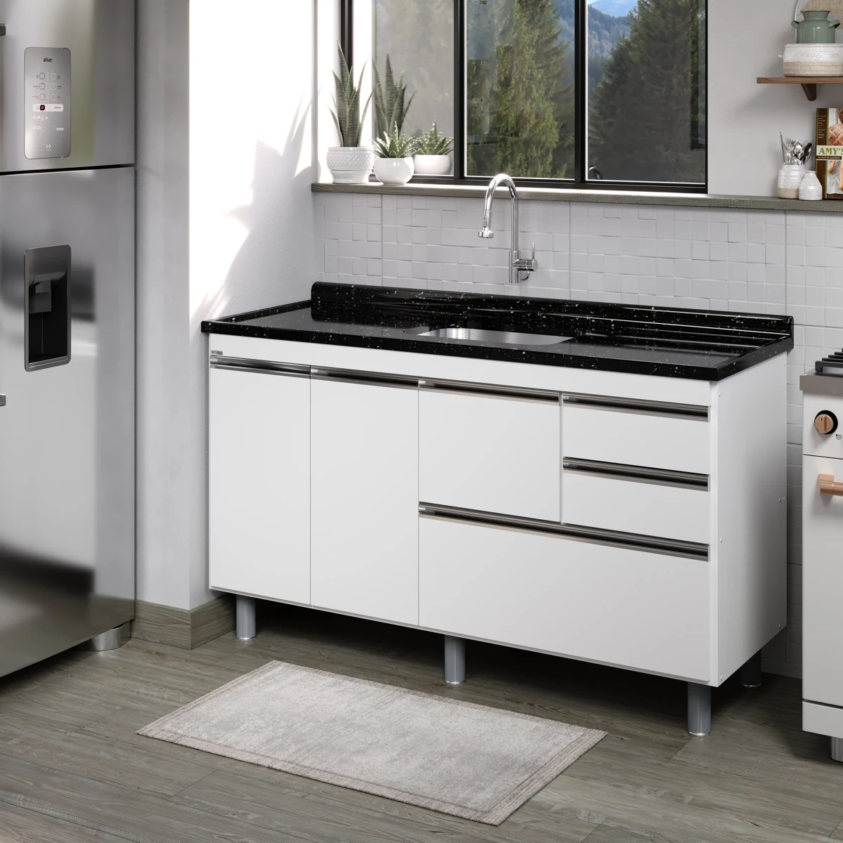 Gabinete de Cozinha Coliseu 144cm - AJ Rorato