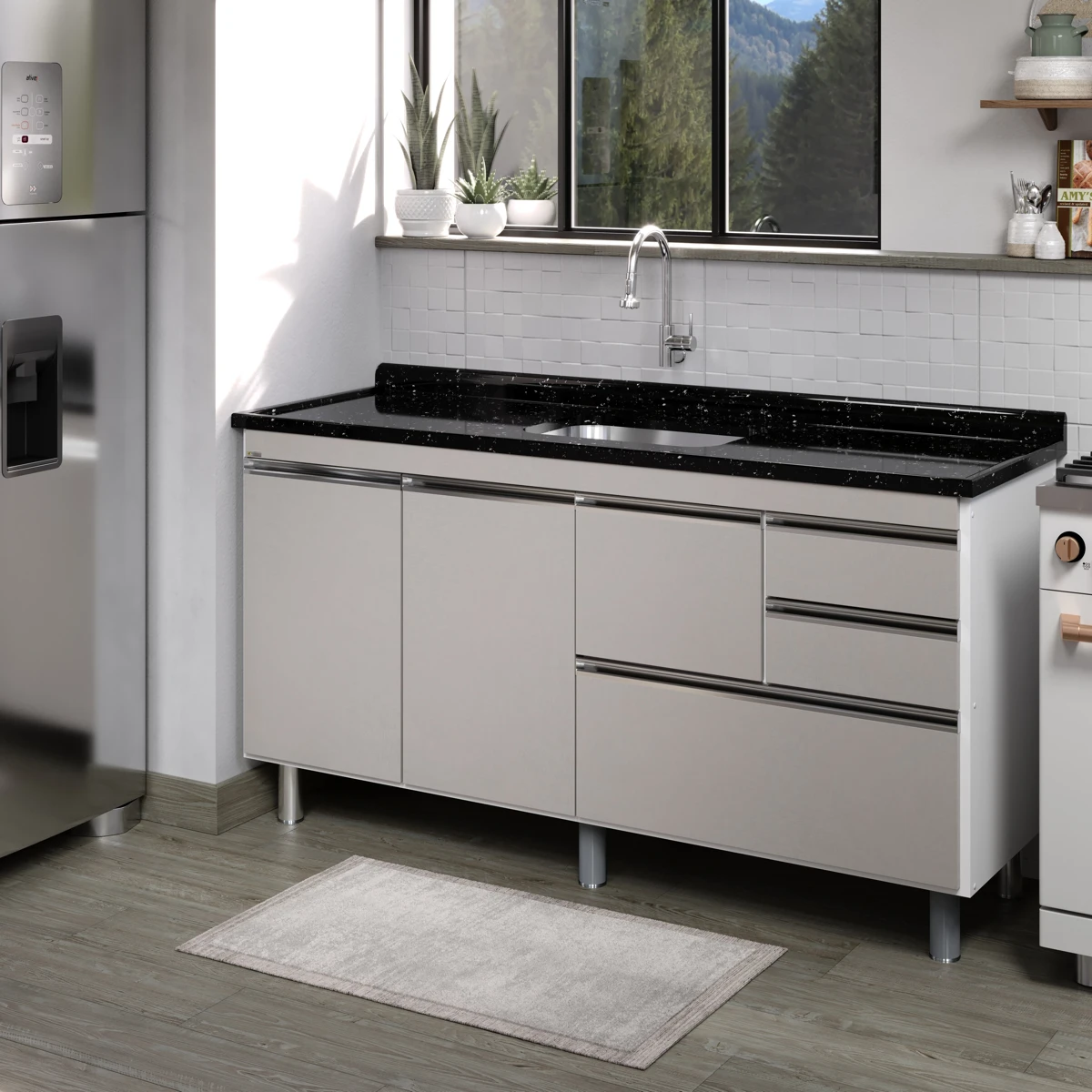 Gabinete de Cozinha Coliseu 159cm - AJ Rorato