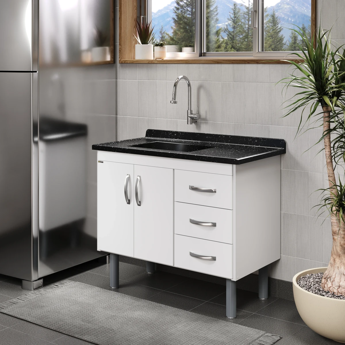 Gabinete de Cozinha Toquio 1m - AJ Rorato