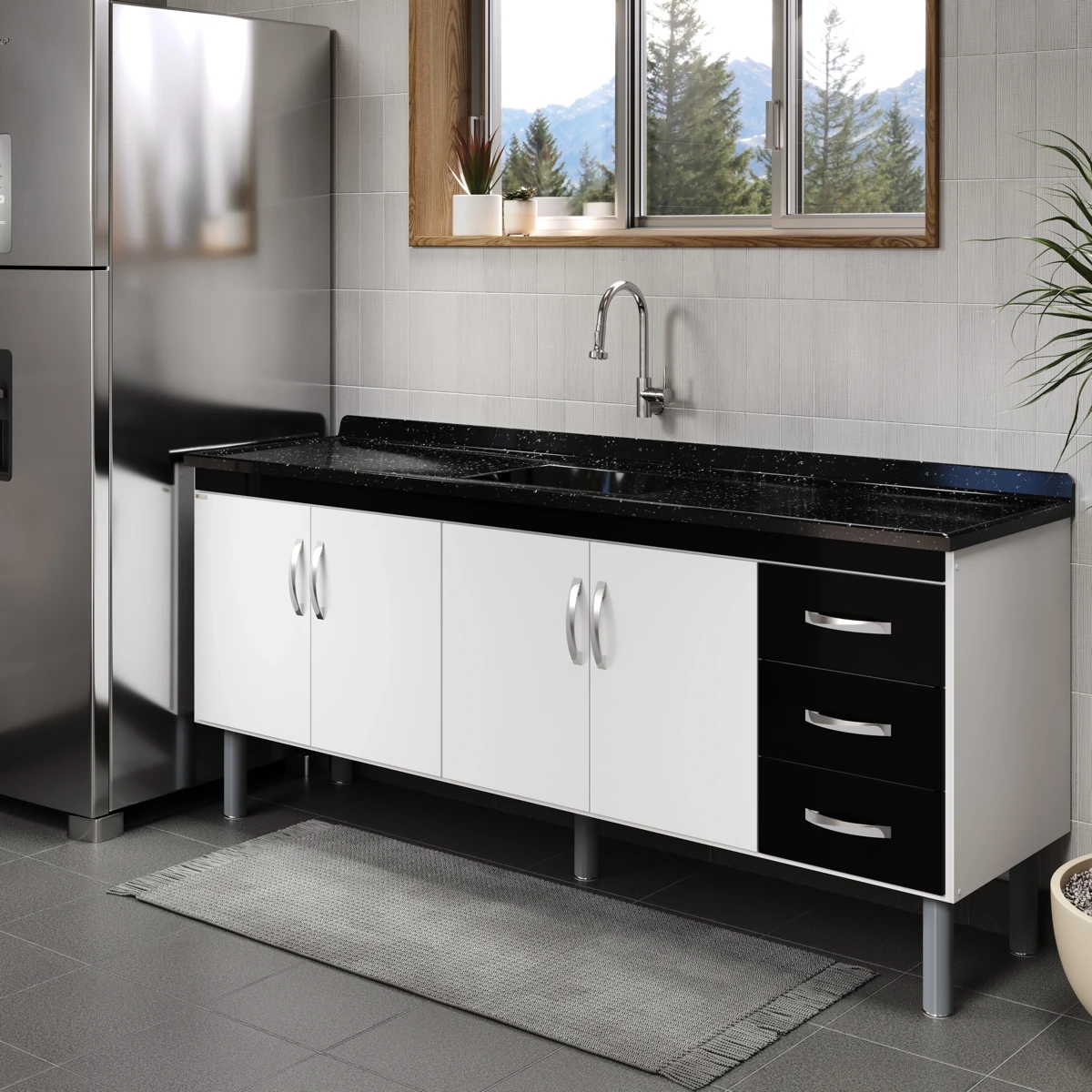 Gabinete de Cozinha Toquio 2m - AJ Rorato