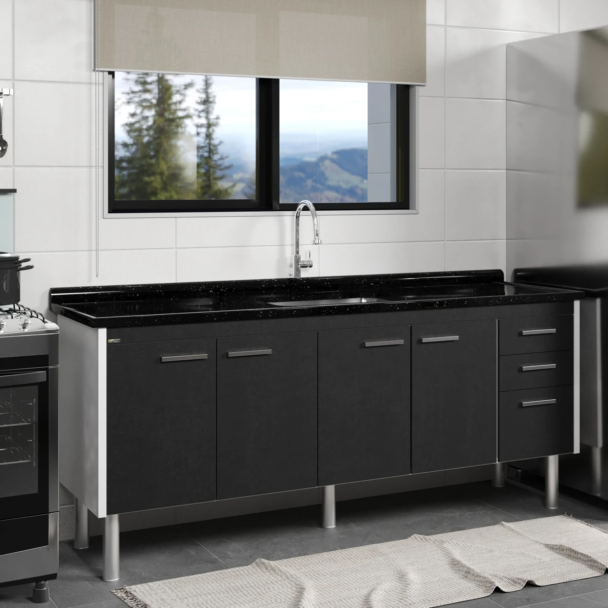 Gabinete de Cozinha Valenza 2m - AJ Rorato