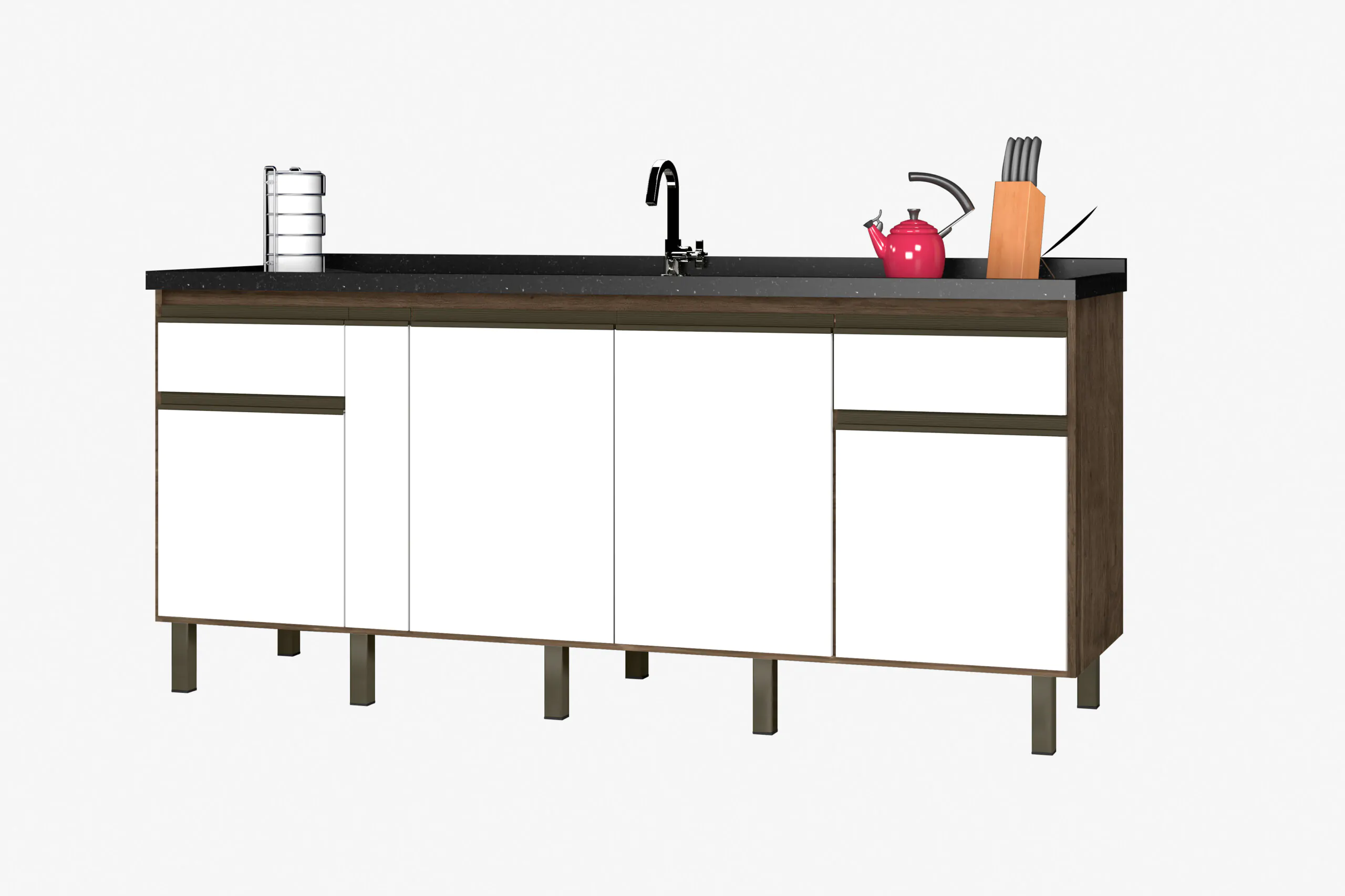 Gabinete de Cozinha Novitá 2m - MM Gabinetes