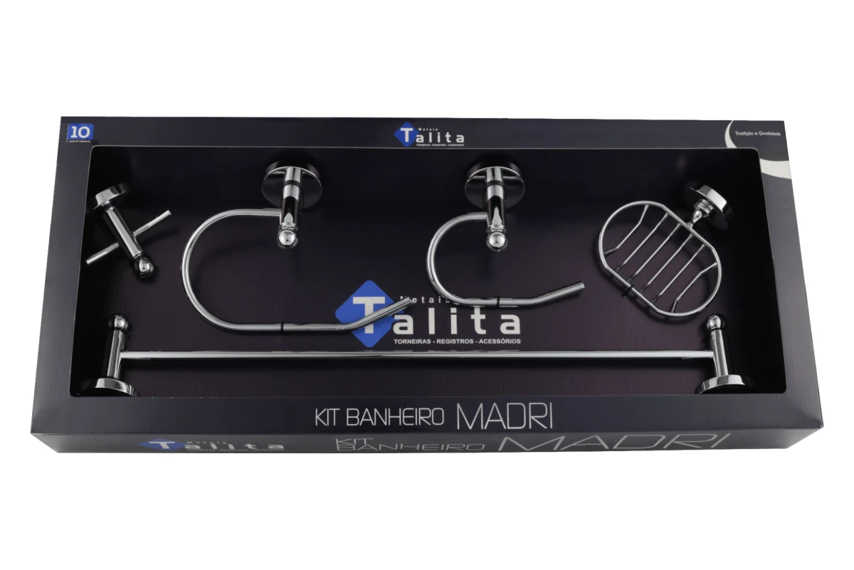 KIT PARA BANHEIRO LUXO MADRI - Talita Metais