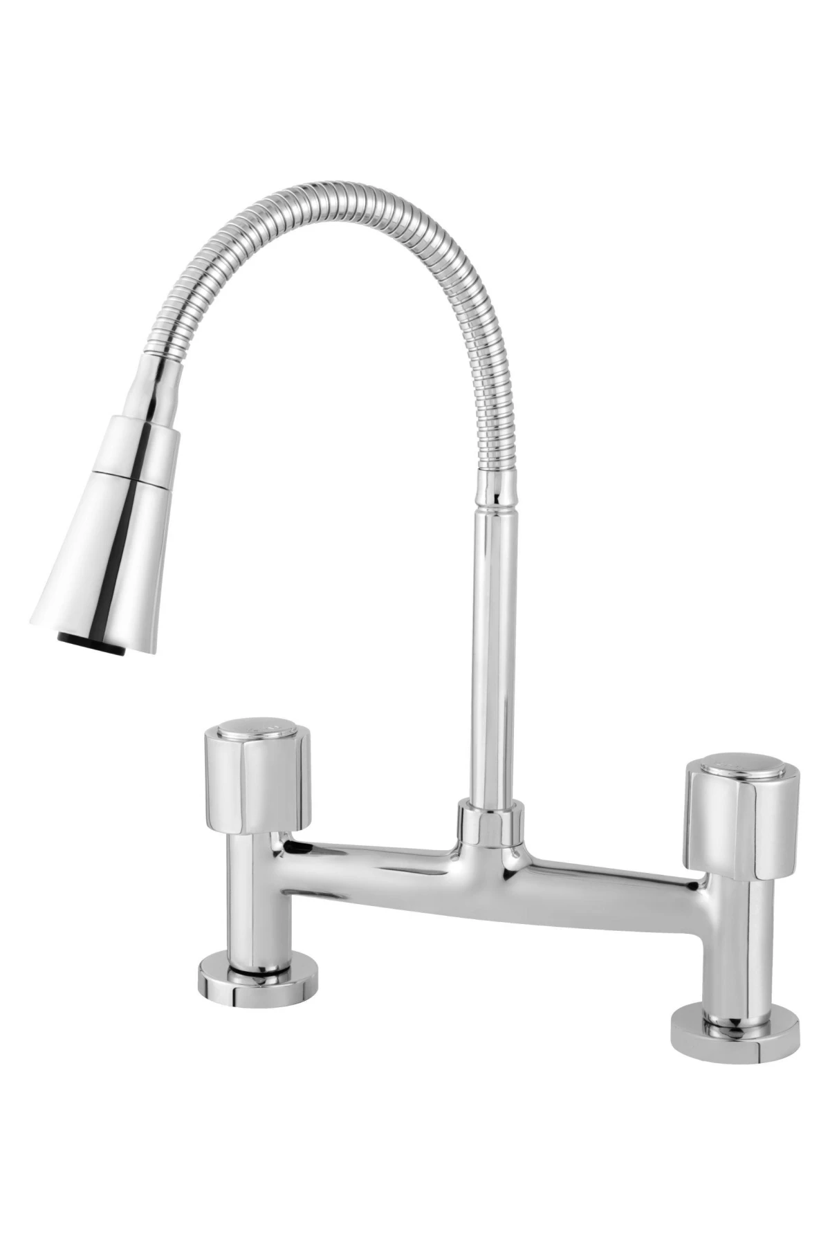 MISTURADOR COLOR DUO CROMO CANO FLEXÍVEL BANCADA - Talita Metais