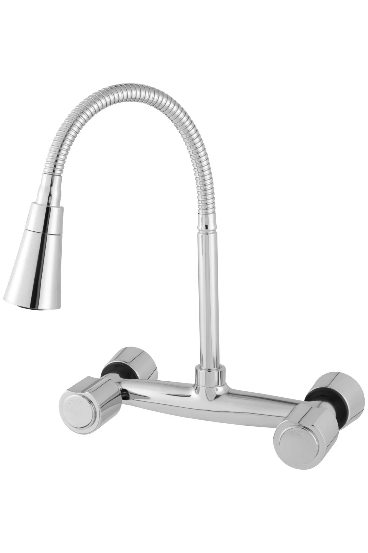 MISTURADOR COLOR DUO CROMO CANO FLEXÍVEL PAREDE - Talita Metais