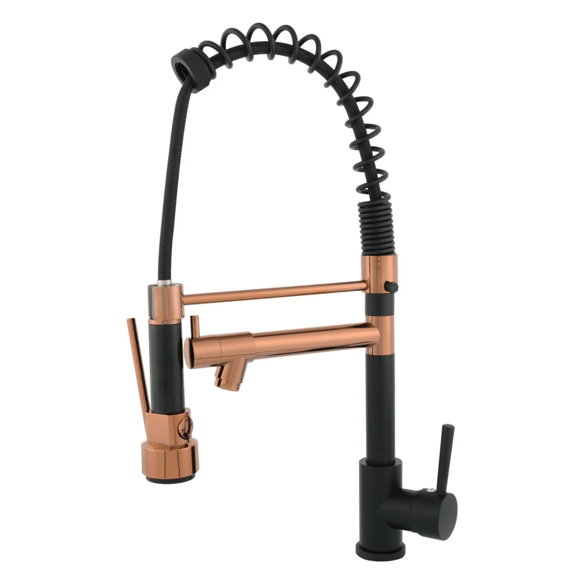 MISTURADOR MONOCOMANDO GOURMET – BLACK/ROSE - Talita Metais