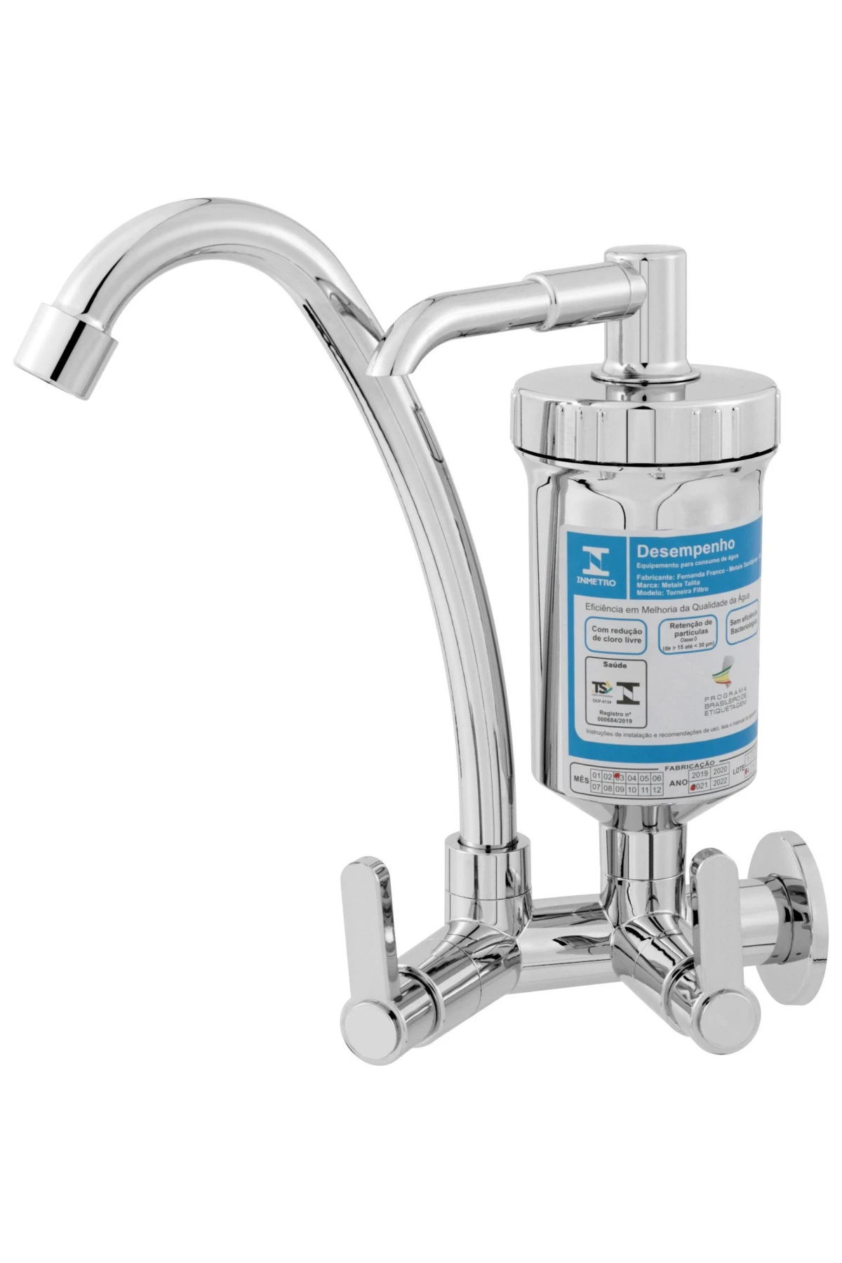 TORNEIRA COLOR ABS CROMADA GIRATÓRIA C/ FILTRO ABS - Talita Metais