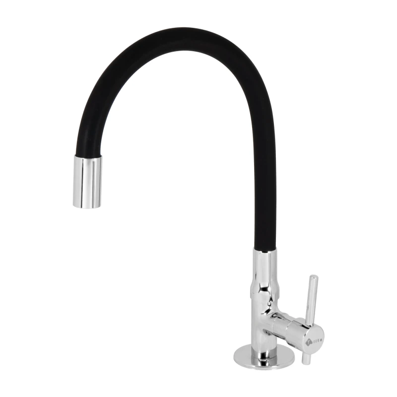 TORNEIRA COLOR BLACK CANO FLEXÍVEL - Talita Metais