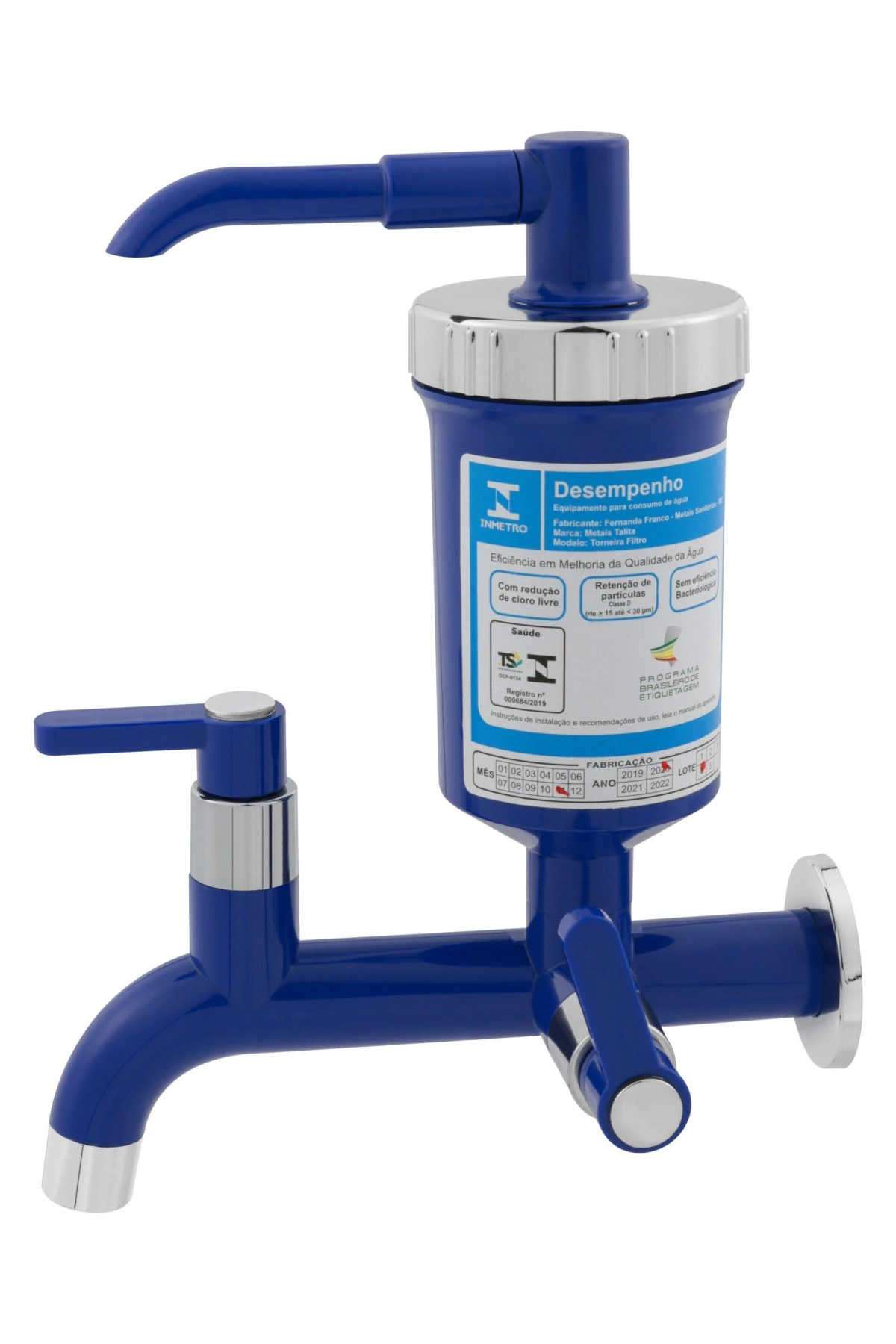 TORNEIRA FIXA COLOR ABS BLUE C/ FILTRO ABS - Talita Metais