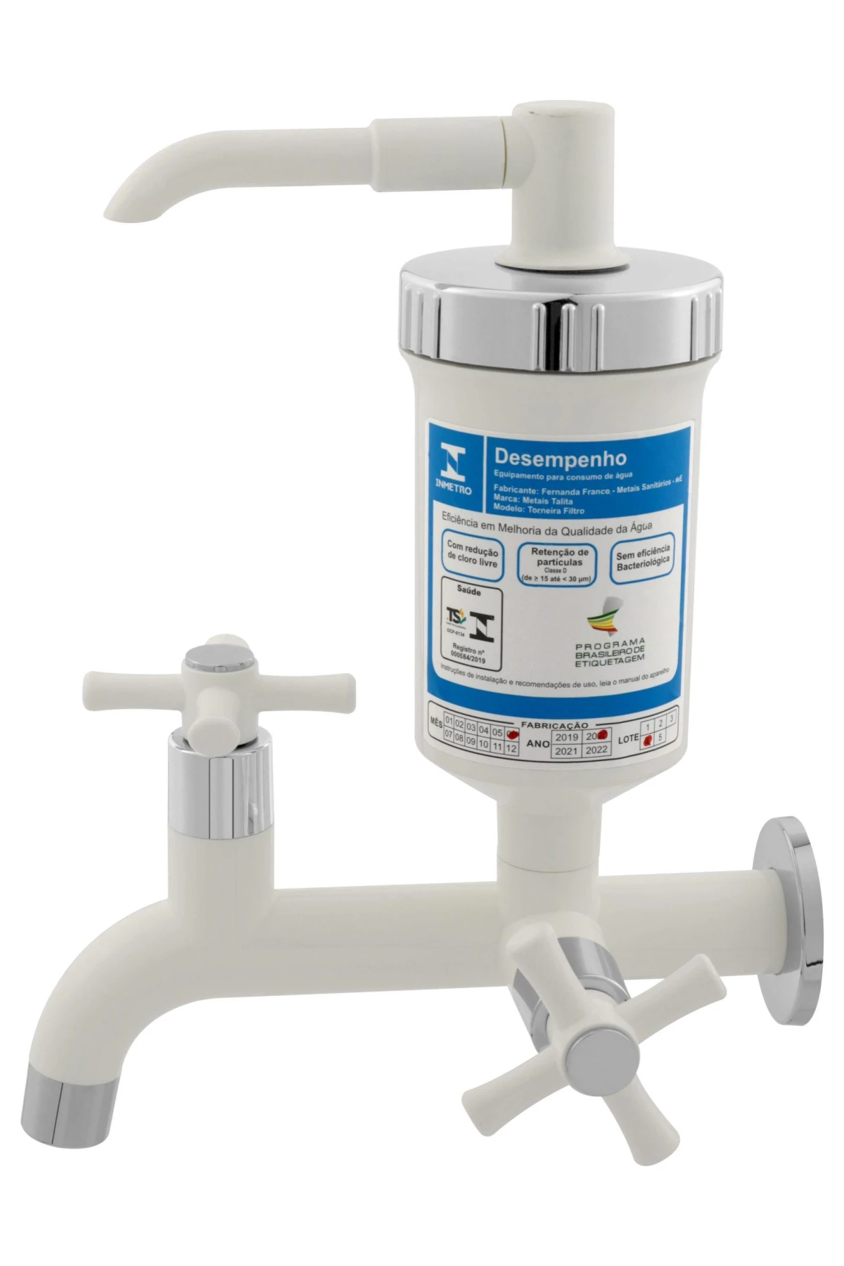 TORNEIRA FIXA COLOR ABS WHITE C/ FILTRO ABS - Talita Metais