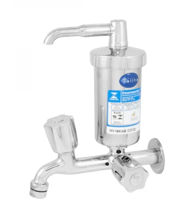 TORNEIRA FIXA/RETA C/ FILTRO METAL OU ABS - Talita Metais