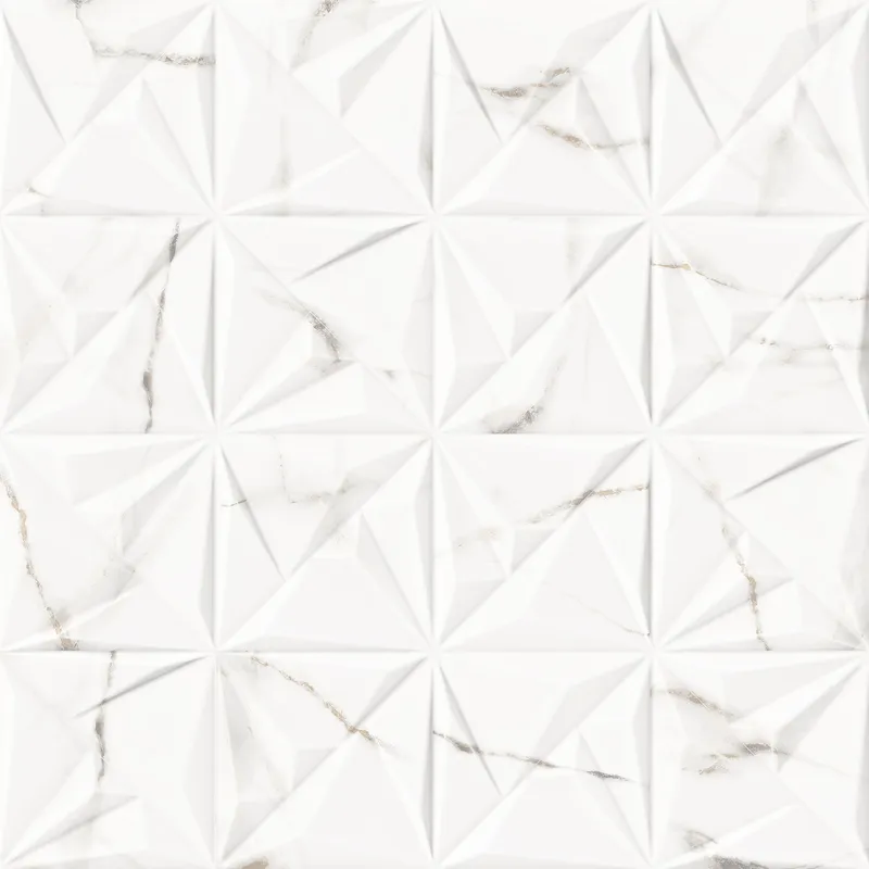 Calacata Gold Deco Acetinado - 72x72 - Via Rosa